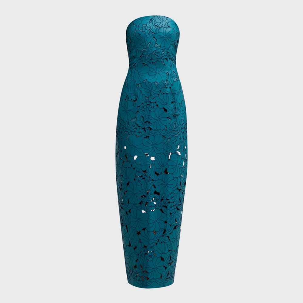 ‼️‼️Price Firm‼️‼️ Cult Gaia Raylene Strapless Cutout Embroidered Gown Size 10 - Picture 5 of 15